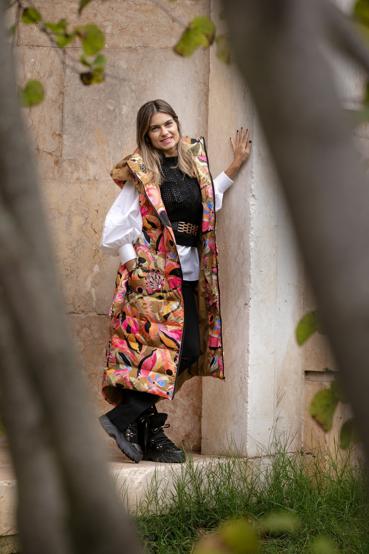 Long lightweight puffer vest